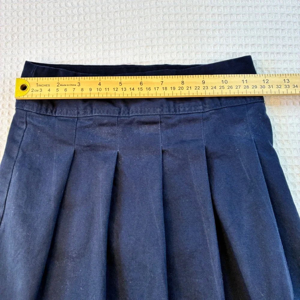 The Children's Place Girls Navy Blue Pleated Skort Size 6X/7 Cotton Blend Skirt